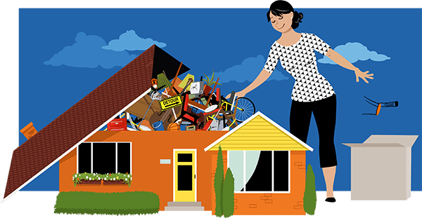 woman-decluttering-things