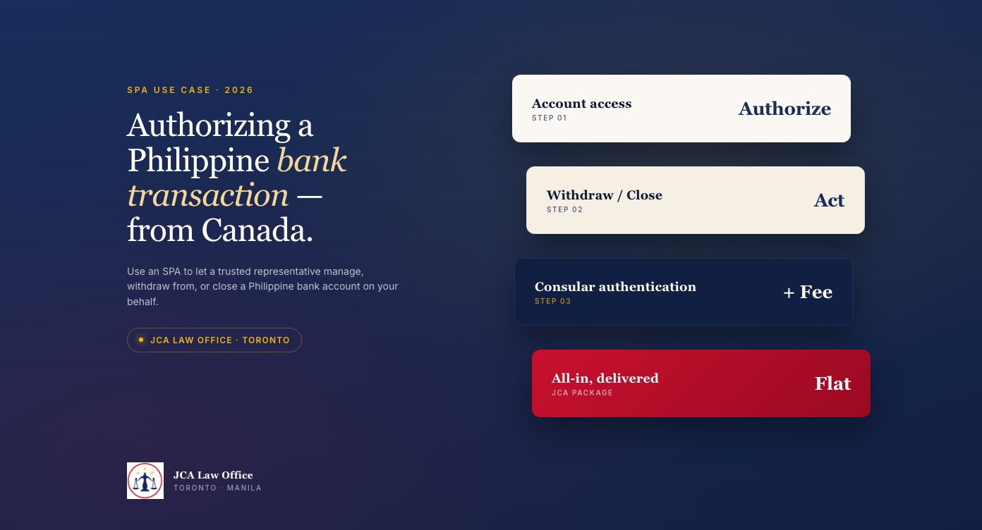 SPA for Bank Accounts & Financial Transactions in the Philippines